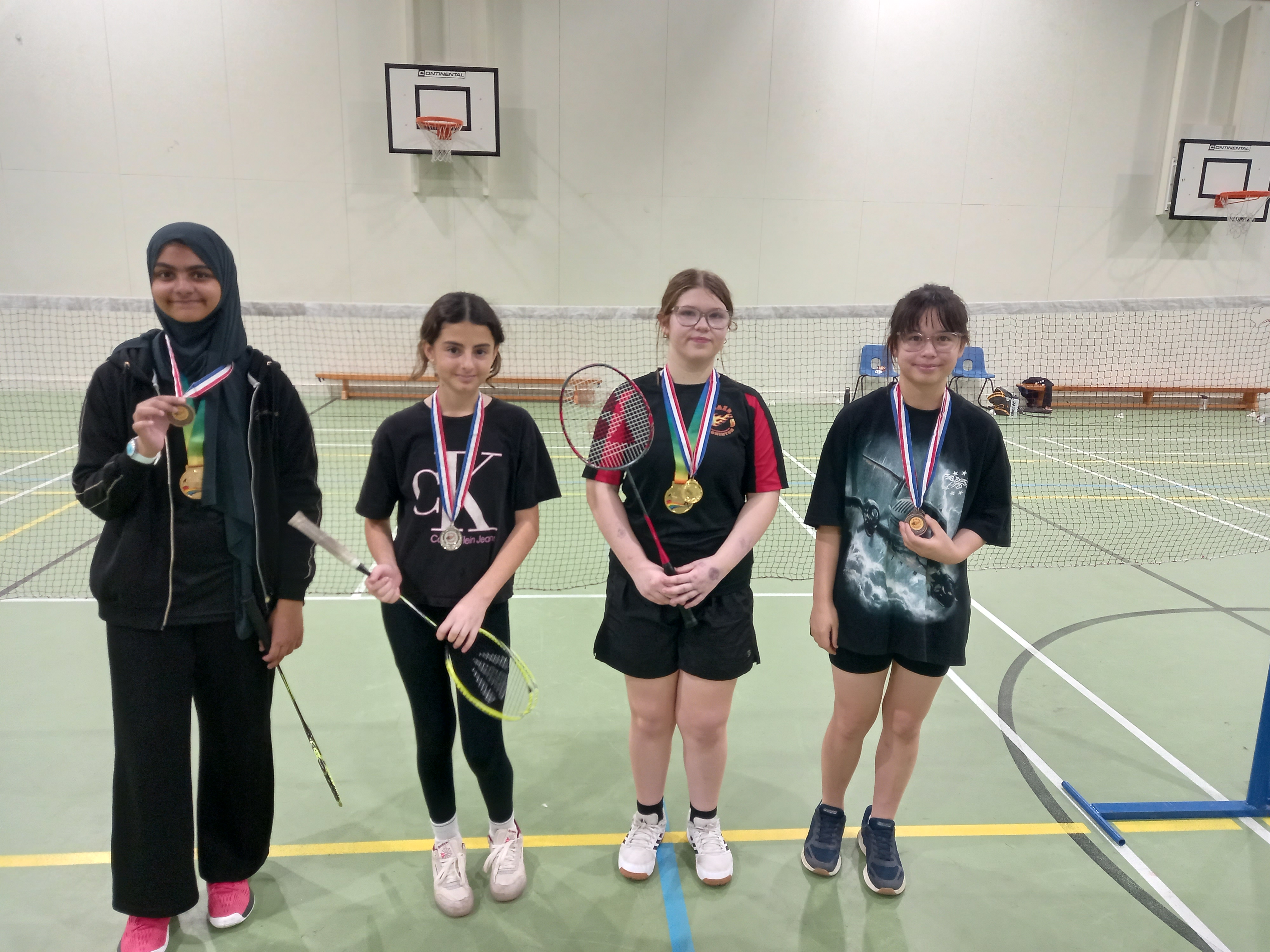 More girls singles medal winners
