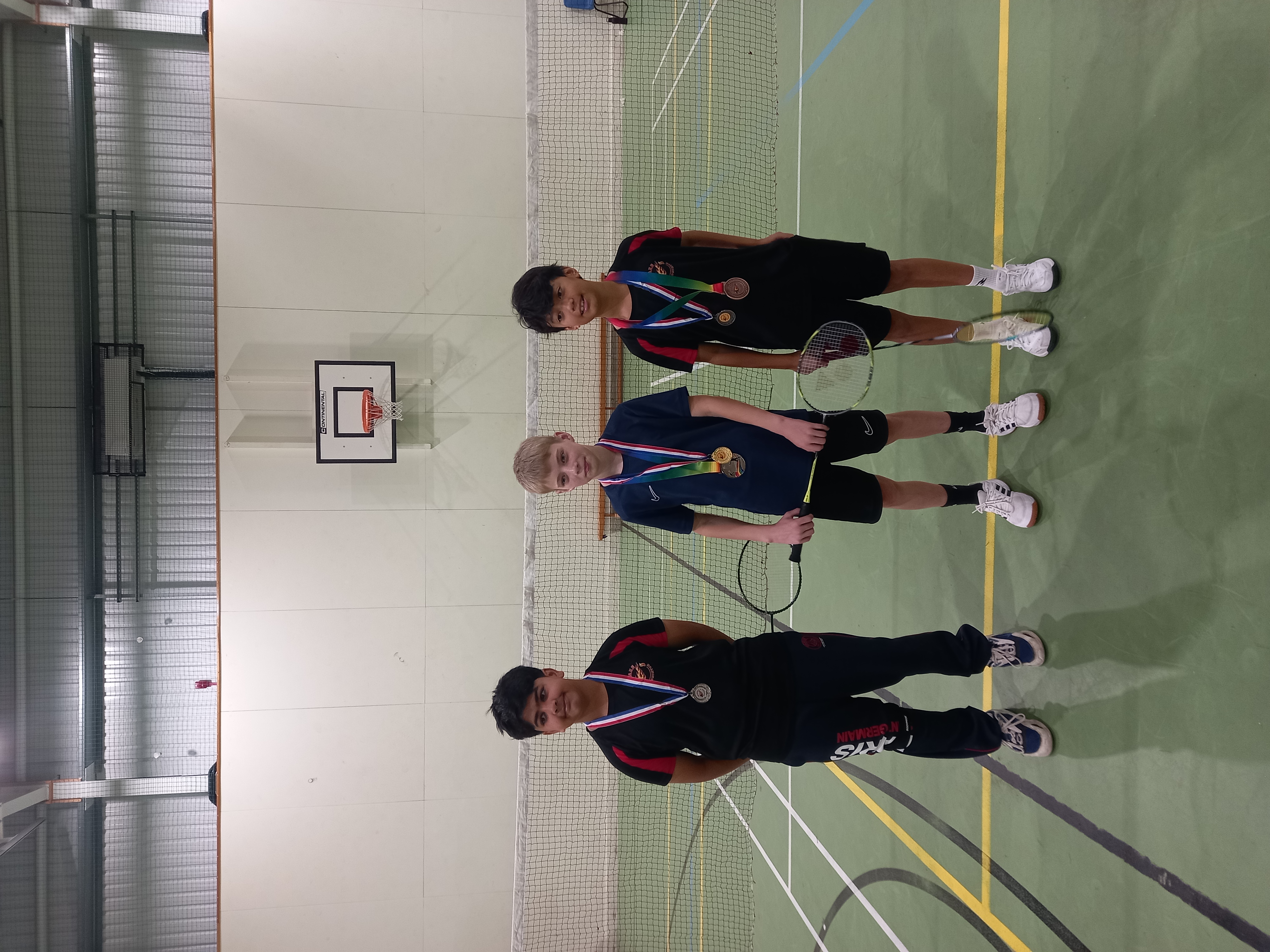 Boys singles medal winners