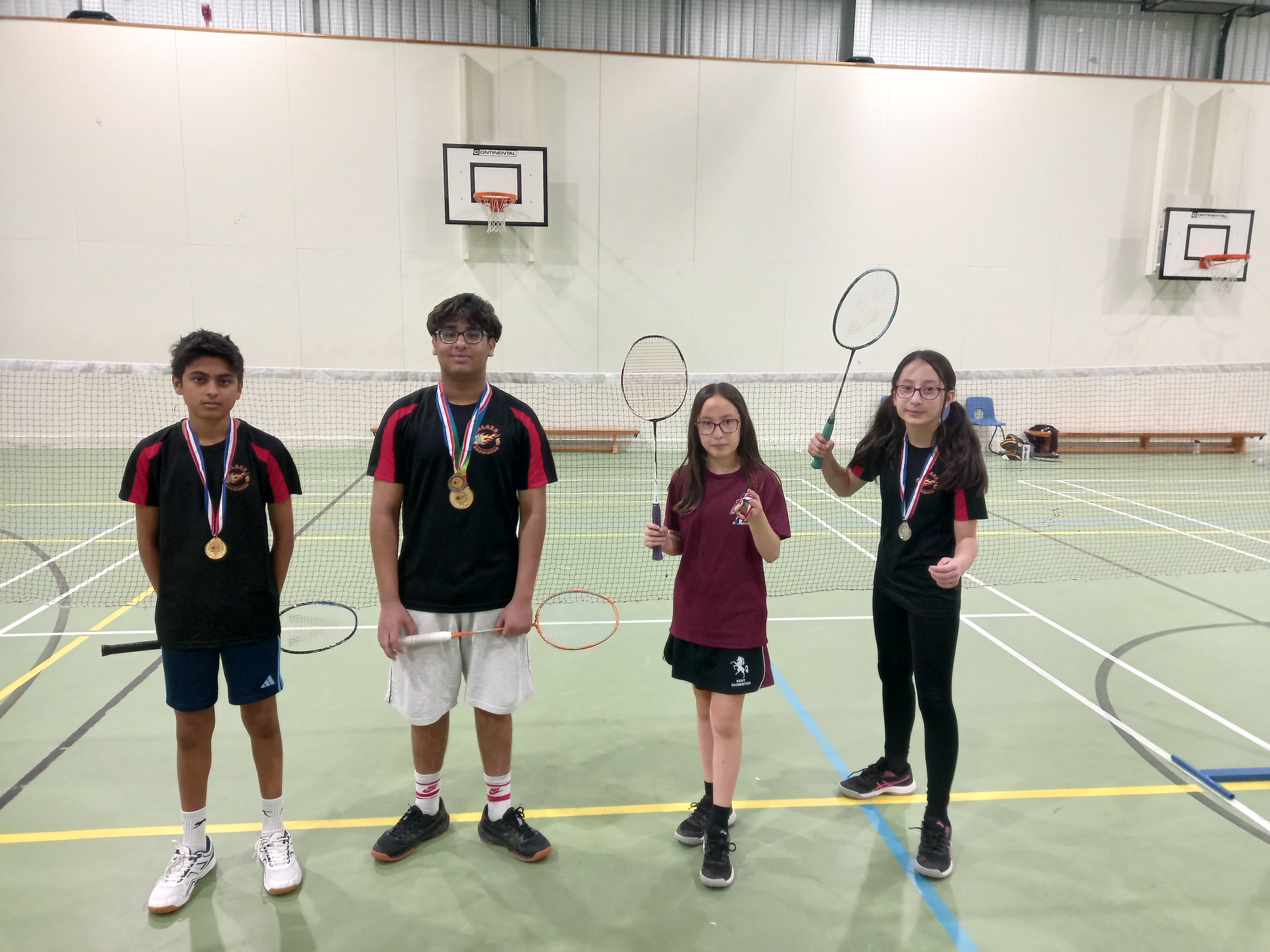 Singles medal winners